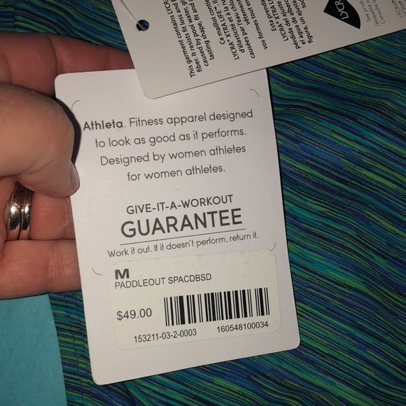 NWT Athleta Paddle Out Space Dye Swim Bottoms, Size Medium - Picture 5 of 8